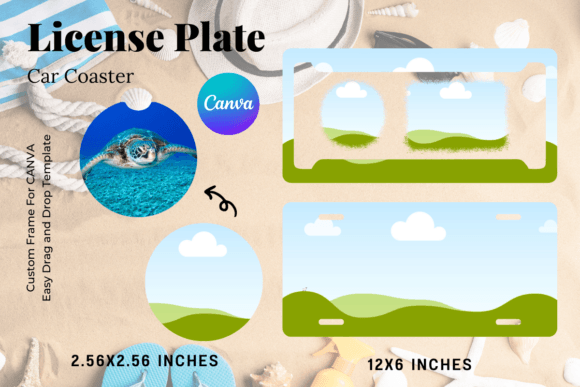 Download License Plate Car Coaster Canva Frame - Frame Collection