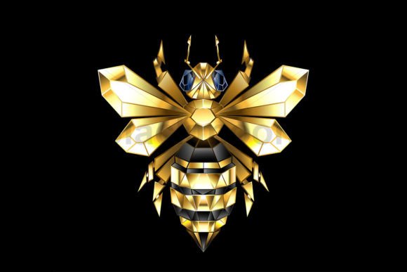 Download Golden Polygonal Bee - Premium Resources