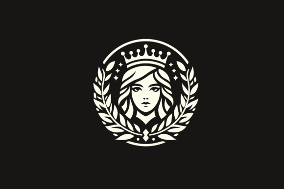 Download The Elegant Royal Queen Badge Retro Logo - Badge Collection