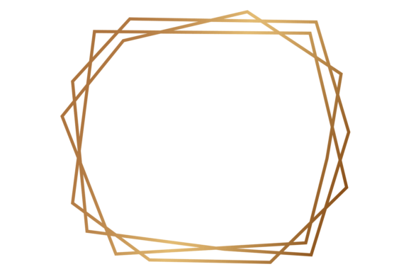 Download Gold Geometric Frame. Art Deco Polygonal - Premium Resources