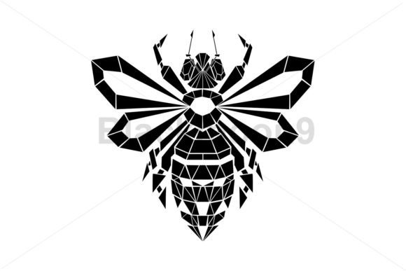 Download Silhouette Polygonal Bee - Premium Resources